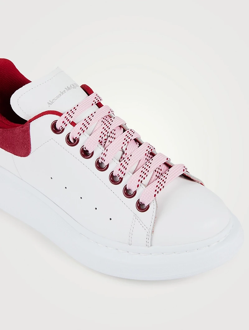 Oversized Double-Counter Leather Sneakers
