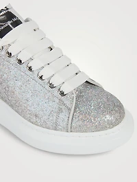 Oversized Glitter Leather Sneakers