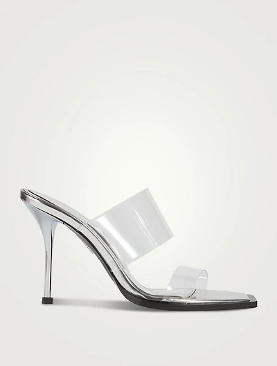 Pin PVC Metallic Mules
