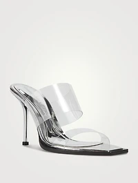 Pin PVC Metallic Mules