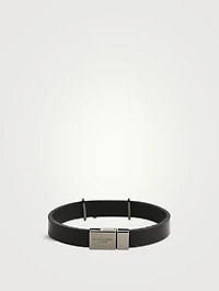YSL Monogram Leather Strap Bracelet