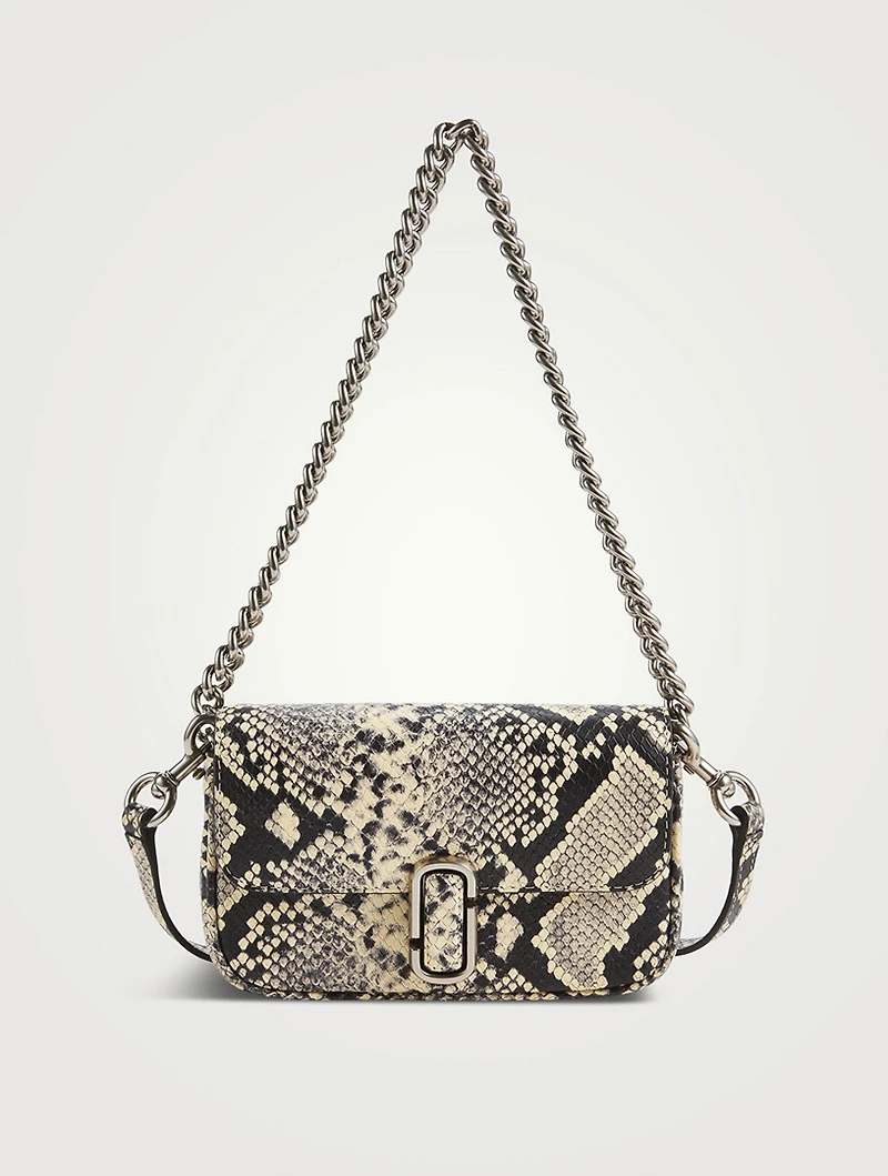 The Mini J Marc Snakeskin-Embossed Leather Shoulder Bag