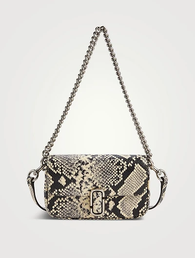 The Mini J Marc Snakeskin-Embossed Leather Shoulder Bag