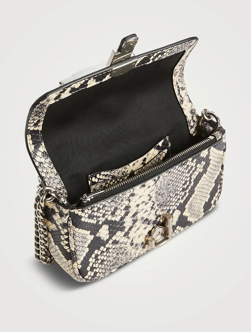 The Mini J Marc Snakeskin-Embossed Leather Shoulder Bag