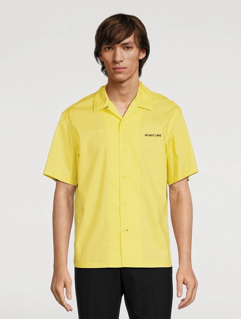 Cotton-Blend Short-Sleeve Shirt
