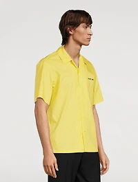 Cotton-Blend Short-Sleeve Shirt