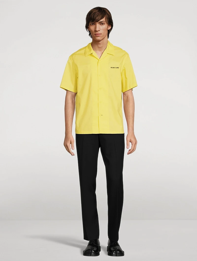 Cotton-Blend Short-Sleeve Shirt