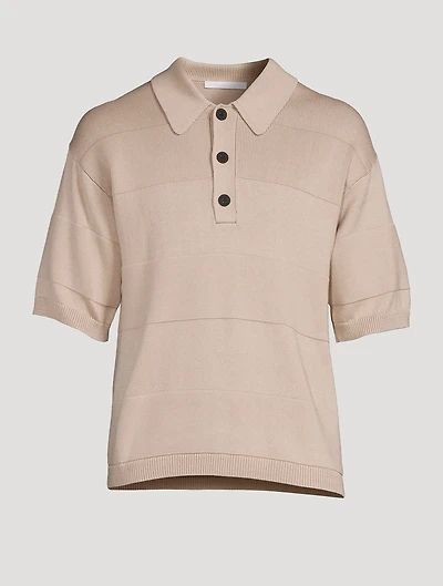 Short-Sleeve Polo Sweater