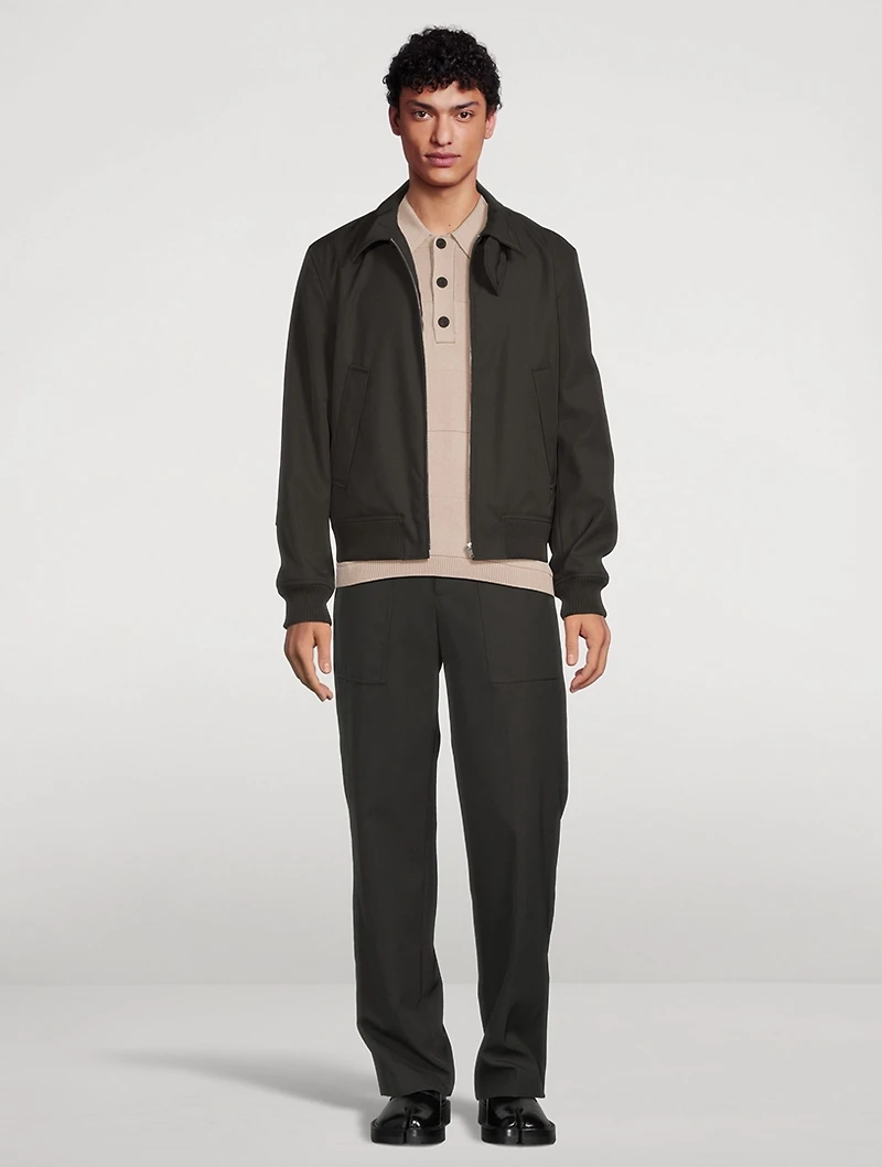 Short-Sleeve Polo Sweater