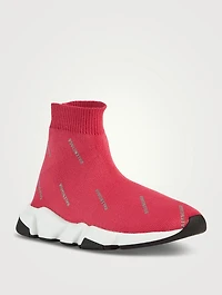 Speed Recycled Knit Sneakers With Reflective Logo