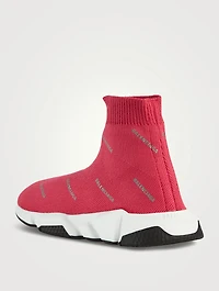 Speed Recycled Knit Sneakers With Reflective Logo