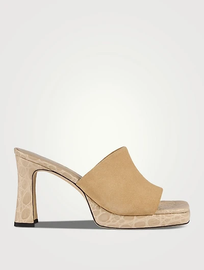 Beliz Leather Platform Mules