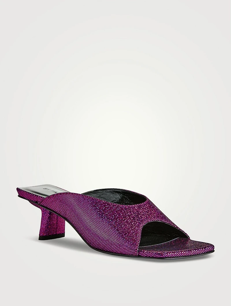 Huston Disco Dot Leather Mules