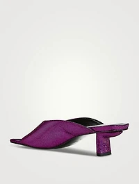 Huston Disco Dot Leather Mules