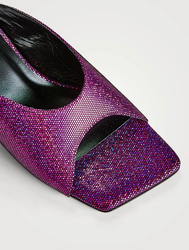Huston Disco Dot Leather Mules