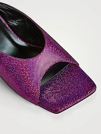Huston Disco Dot Leather Mules
