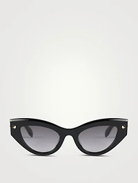 Cat Eye Sunglasses With Studs