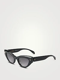 Cat Eye Sunglasses With Studs