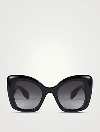 Oversized Curved Sunglasses