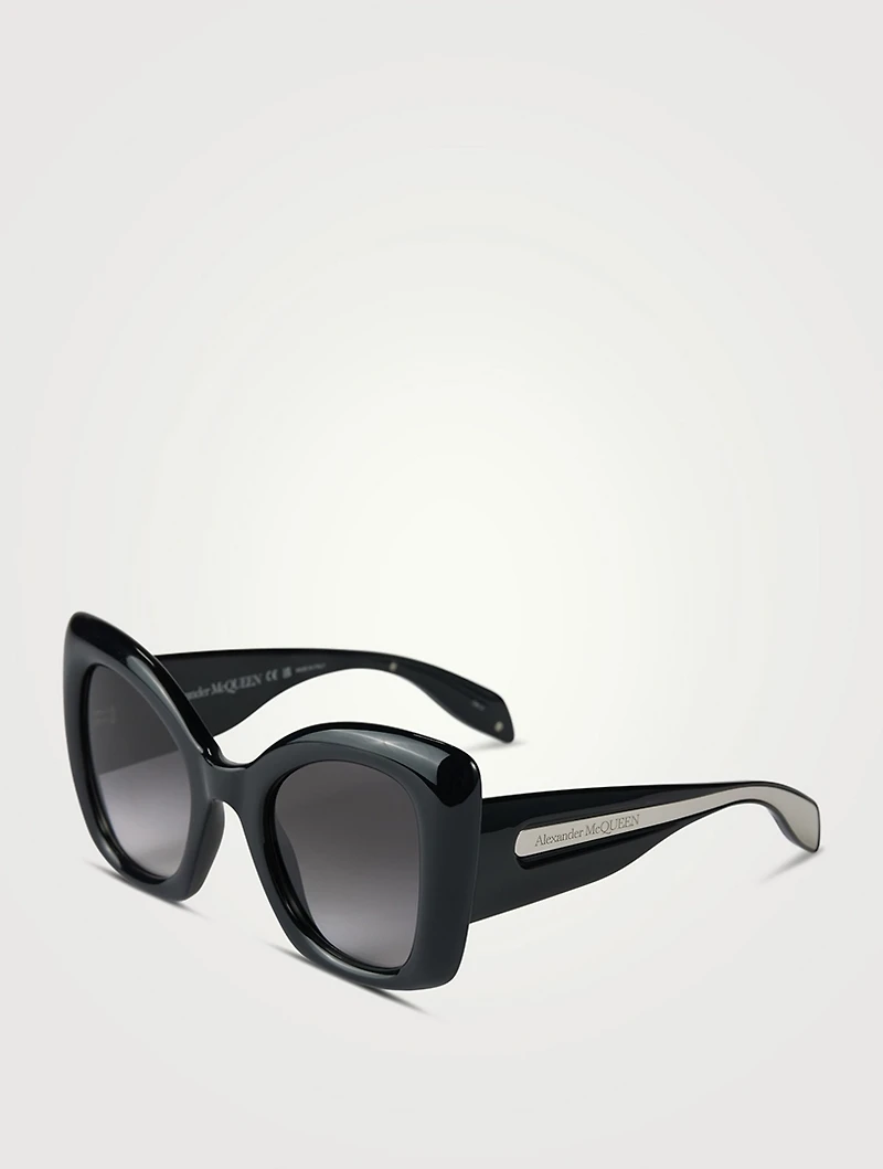 Oversized Curved Sunglasses