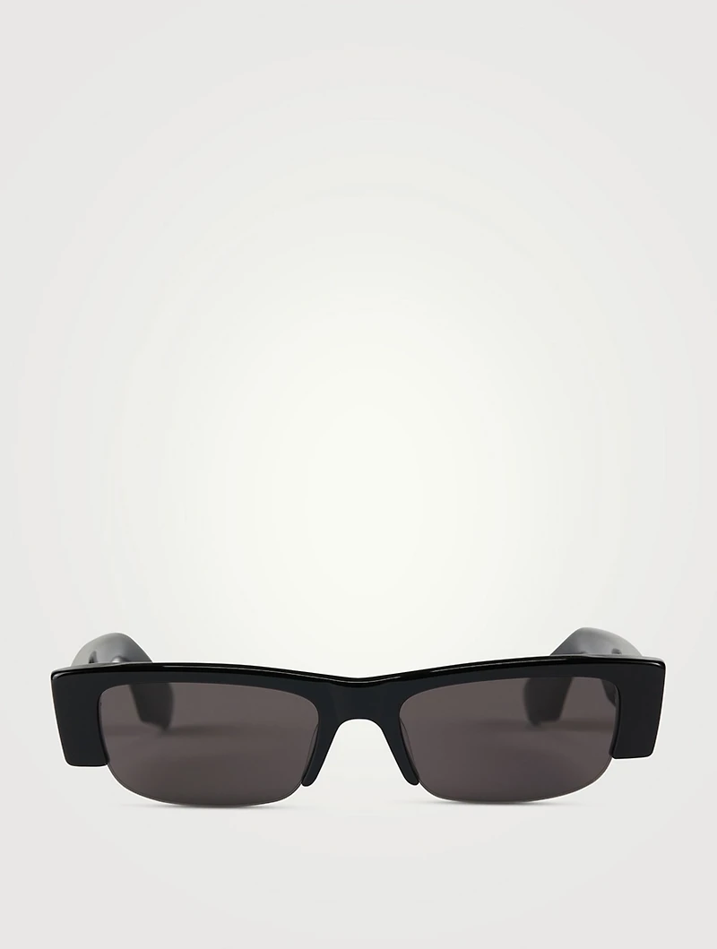 Rectangular Sunglasses With Graffiti Logo