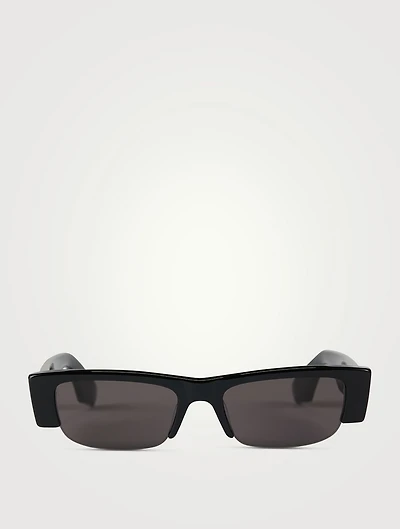 Rectangular Sunglasses With Graffiti Logo