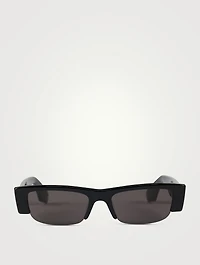 Rectangular Sunglasses With Graffiti Logo