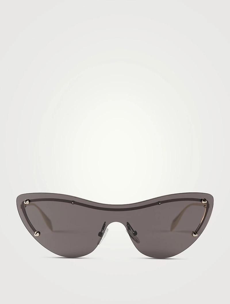 Shield Sunglasses With Studs