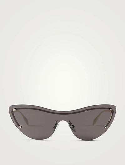 Shield Sunglasses With Studs
