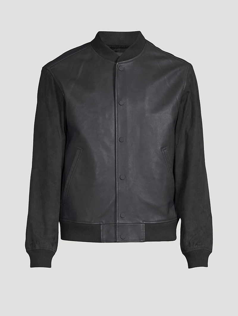 Leather And Suede Varsity Jacket
