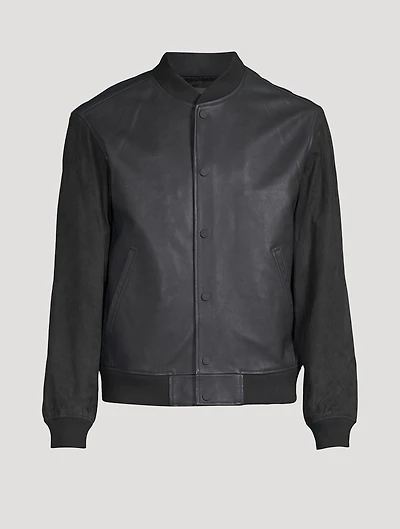 Leather And Suede Varsity Jacket