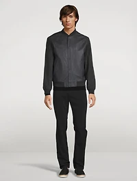 Leather And Suede Varsity Jacket