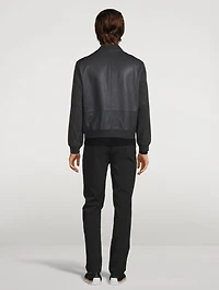 Leather And Suede Varsity Jacket