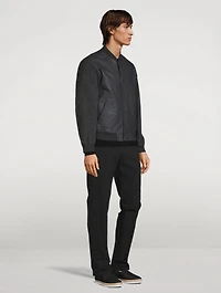 Leather And Suede Varsity Jacket