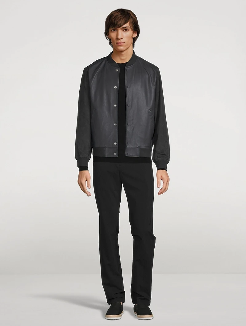 Leather And Suede Varsity Jacket