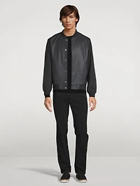 Leather And Suede Varsity Jacket