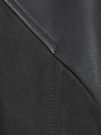 Leather And Suede Varsity Jacket