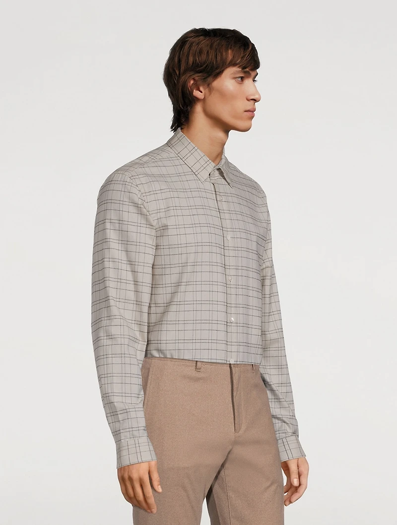 Irving Grid Cotton Shirt
