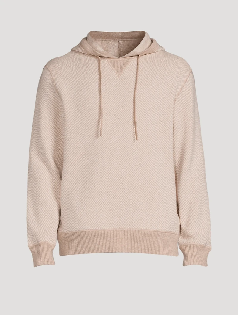 Wool Chevron Hoodie