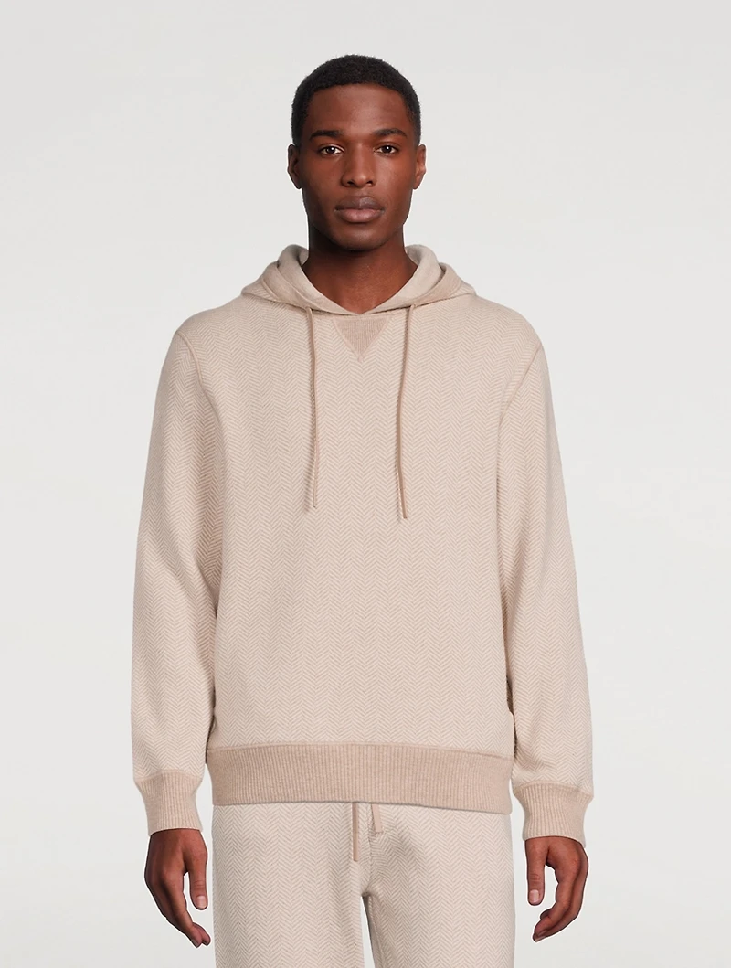 Wool Chevron Hoodie
