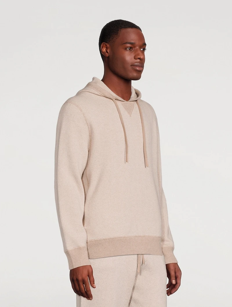 Wool Chevron Hoodie