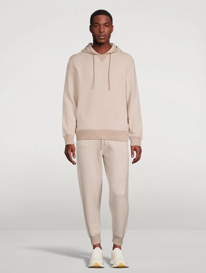 Wool Chevron Hoodie