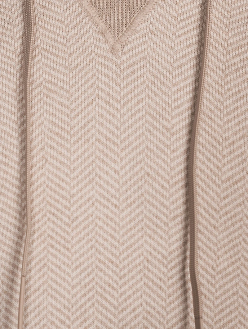 Wool Chevron Hoodie