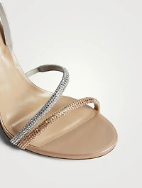 Irina Crystal Satin Slingback Sandals