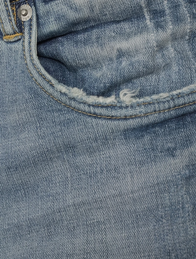 Skinny Jeans With Plaid Embroidery