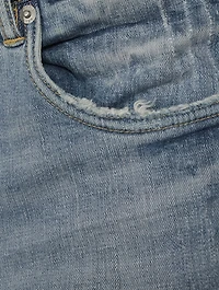 Skinny Jeans With Plaid Embroidery