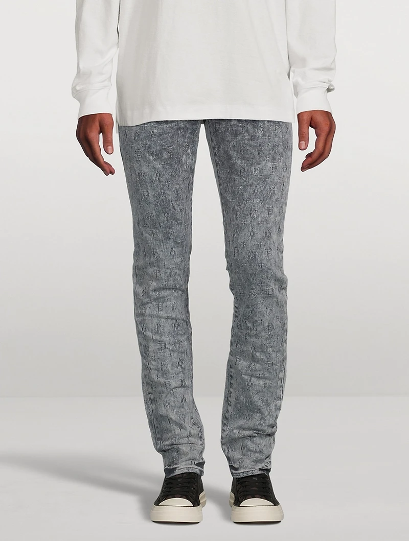 Film Jacquard Skinny Jeans