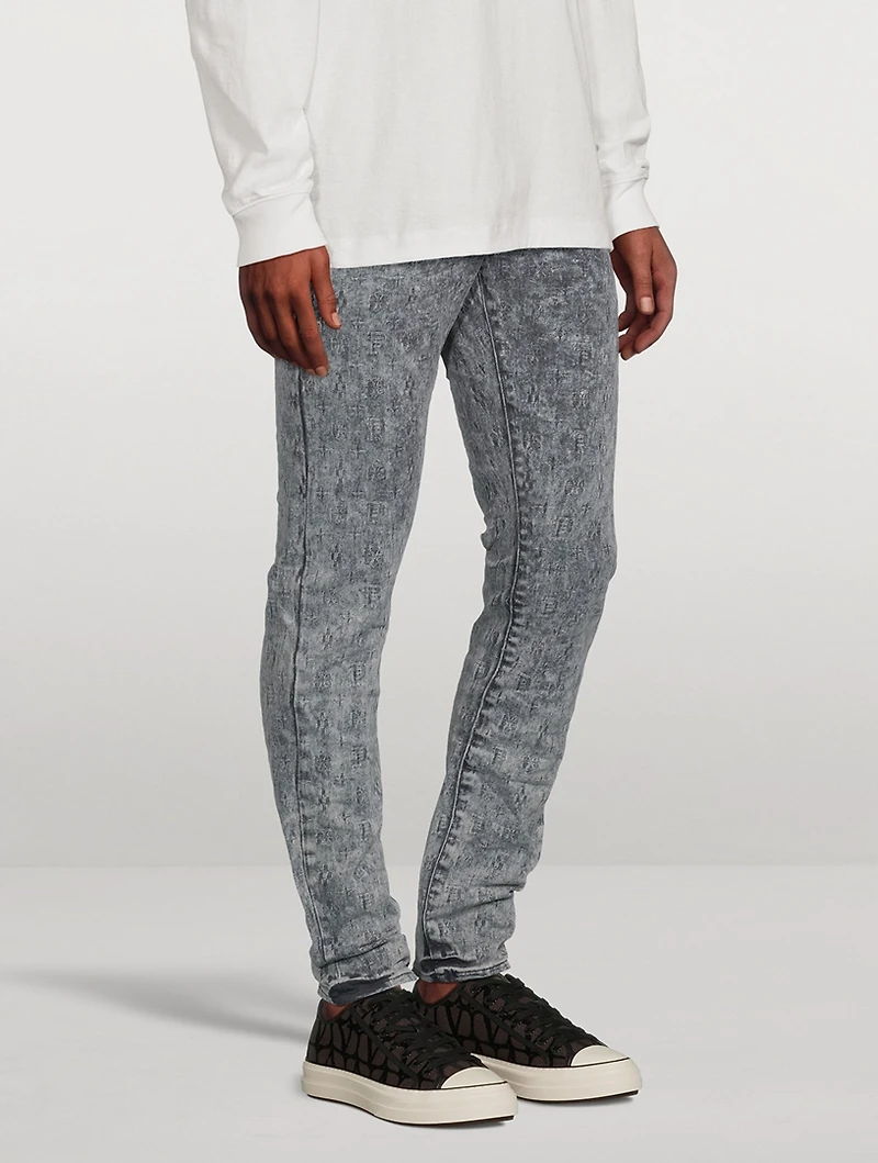 Film Jacquard Skinny Jeans