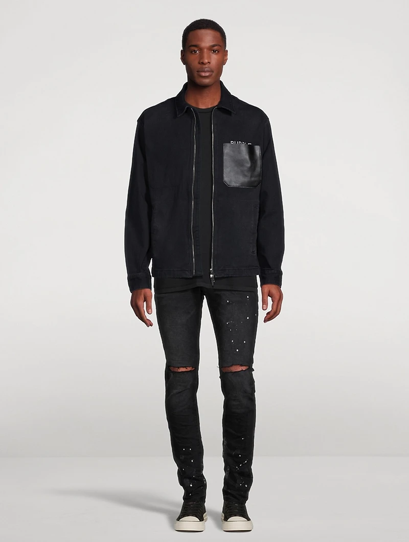 Zip Denim Shirt Jacket