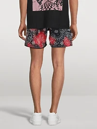 Bleached Swim Shorts Paisley Print